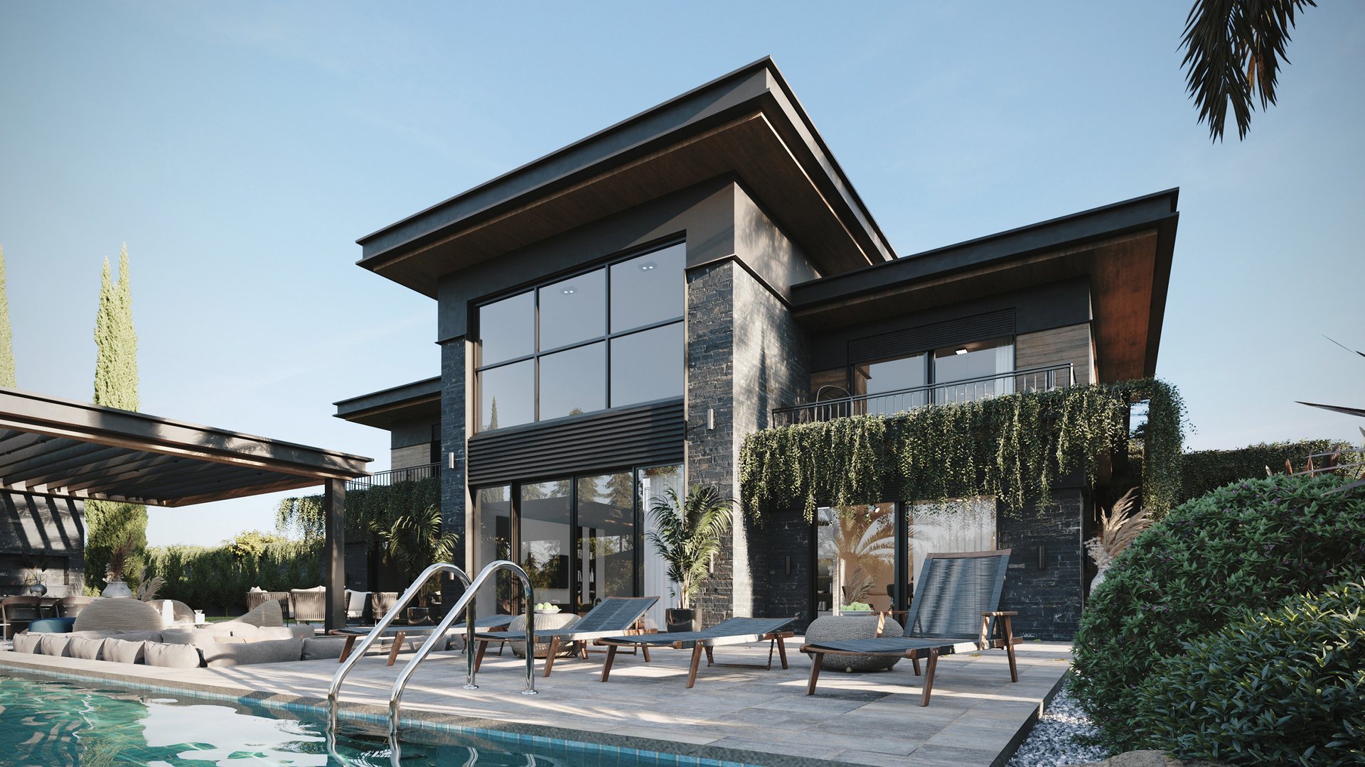 Bahas Lüks Villa - Dış Mekân Görselleştirme